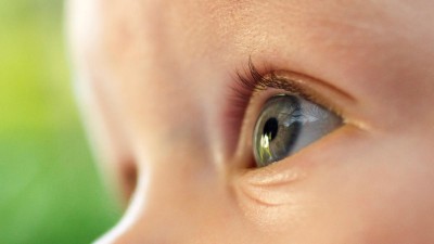 Close-up of baby's eye