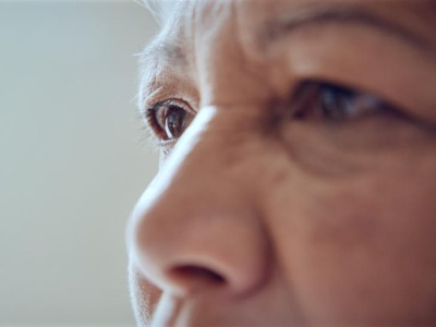 Augen und Nase einer Frau