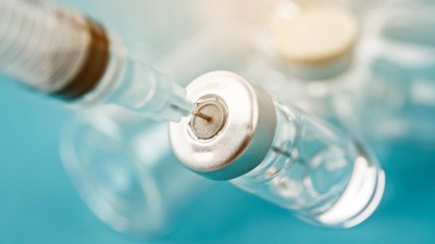 Syringe in glass vial