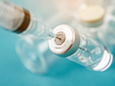 Syringe in glass vial