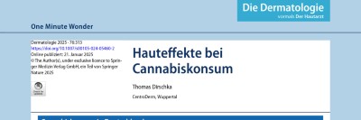 One Minute Wonder: Hauteffekte bei Cannabiskonsum