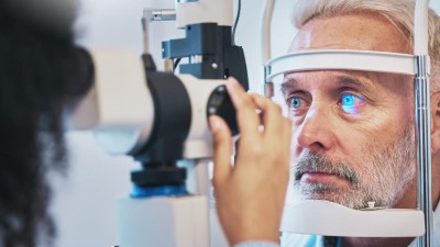 Man having an eye exam