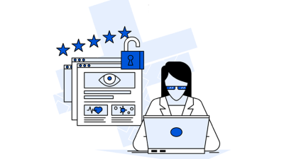 Illustration Fortbildung am Computer