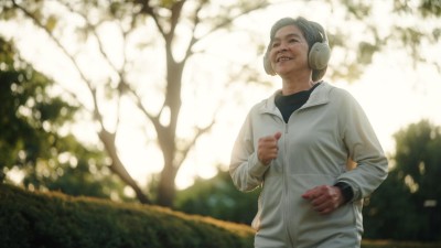 Woman jogging in a park
