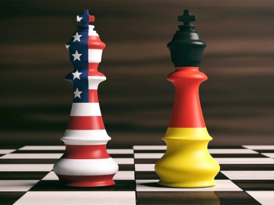 USA und Deutschland als Schachfiguren