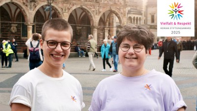 Hannah und Judith Burgmeier vom mobilen Pflegedienst vielfältig.Bremen