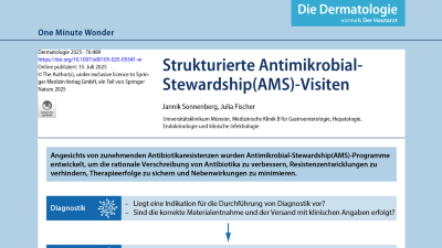 Auf einen Blick: Strukturierte Antimikrobial-Stewardship-Visiten