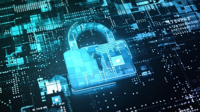 Sicherheitsschloss blau