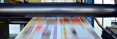 Magazin wird in der Druckerei gedruckt