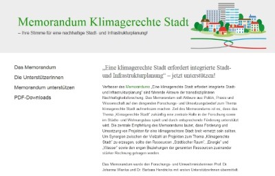 Memorandum Klimagerechte Stadt