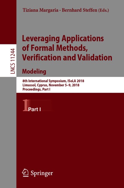 Link zu Buch Leveraging Applications of Formal Methods, Verification and Validation. Modeling