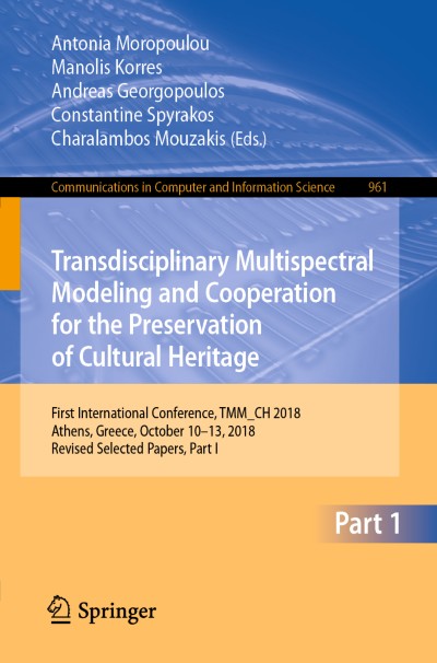 Link to Book Transdisciplinary Multispectral Modeling and Cooperation for the Preservation of Cultural Heritage