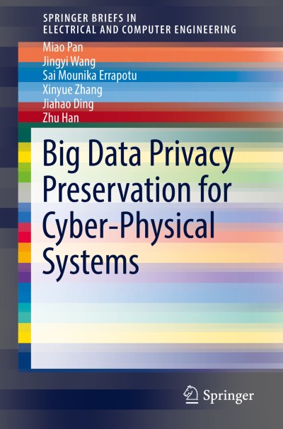 Link zu Buch Big Data Privacy Preservation for Cyber-Physical Systems