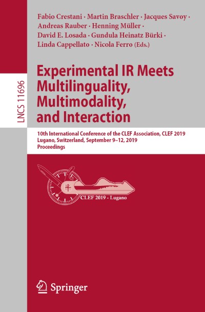 Link to Book Experimental IR Meets Multilinguality, Multimodality, and Interaction
