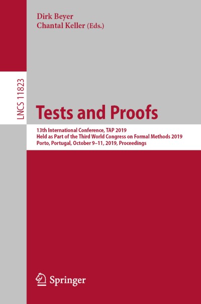 Cover of Book Tests and Proofs