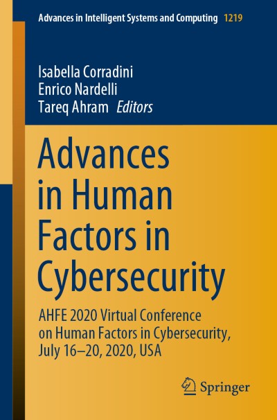 Link to Book Advances in Human Factors in Cybersecurity