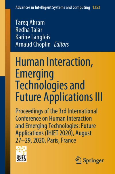 Cover of Book Human Interaction, Emerging Technologies and Future Applications III