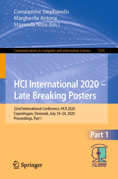 Link to Book HCI International 2020 – Late Breaking Posters
