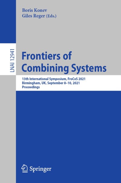 Link to Book Frontiers of Combining Systems