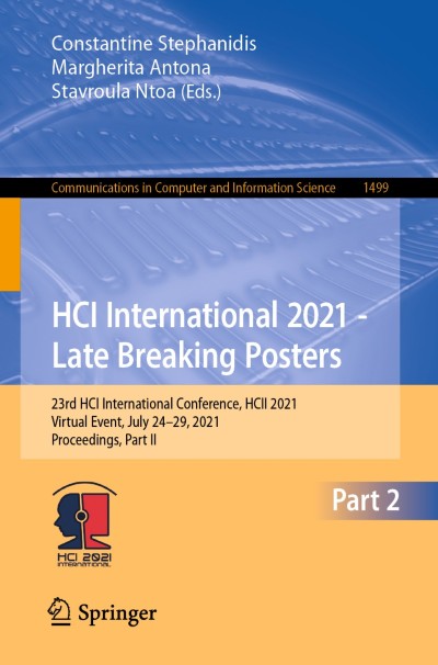 Link to Book HCI International 2021 - Late Breaking Posters