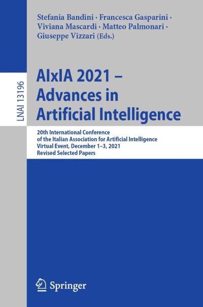 Link to Book AIxIA 2021 – Advances in Artificial Intelligence
