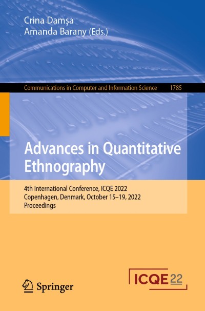 Cover für Buch Advances in Quantitative Ethnography
