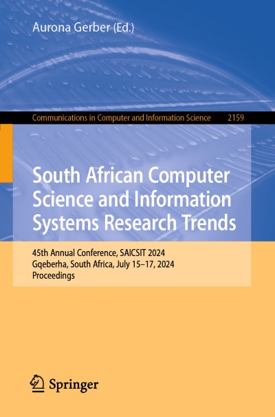 Link to Book South African Computer Science and Information Systems Research Trends