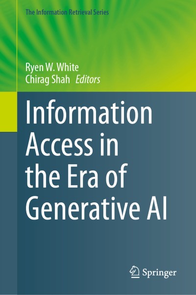 Cover für Buch Information Access in the Era of Generative AI