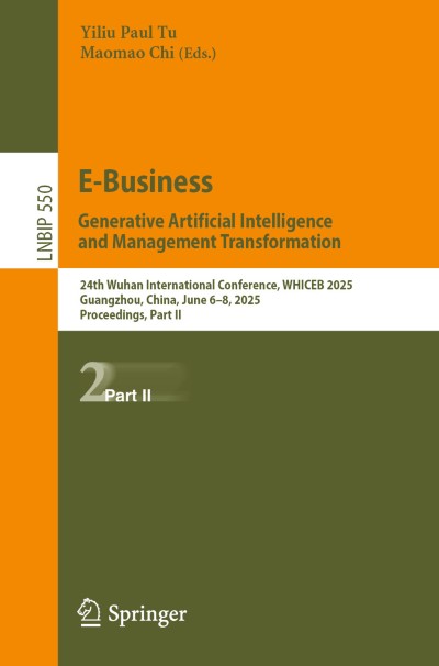 Link zu Buch E-Business. Generative Artificial Intelligence and Management Transformation