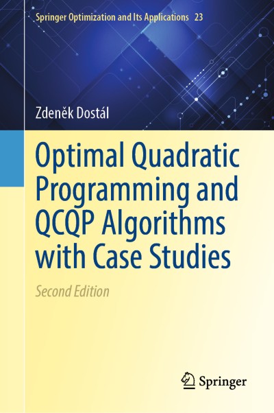 Cover für Buch Optimal Quadratic Programming and QCQP Algorithms with Applications