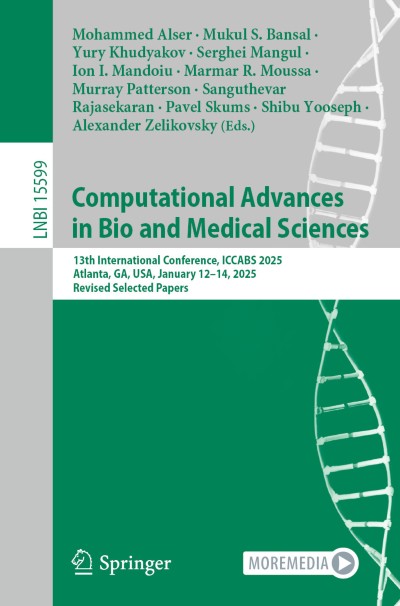 Cover für Buch Computational Advances in Bio and Medical Sciences