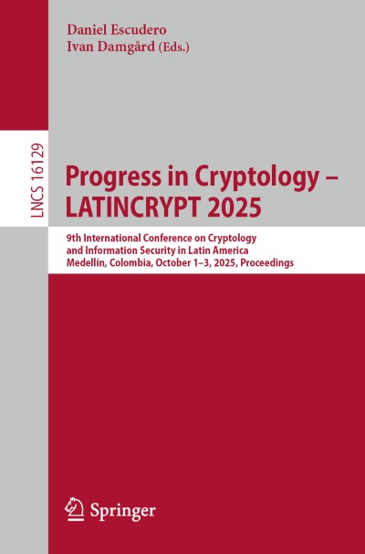 Link to Book Progress in Cryptology – LATINCRYPT 2025