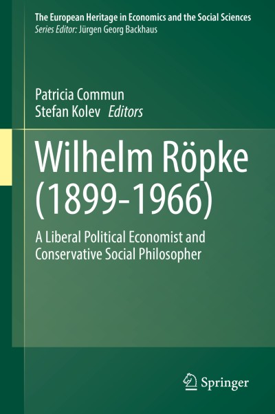 Cover of Book Wilhelm Röpke (1899–1966)