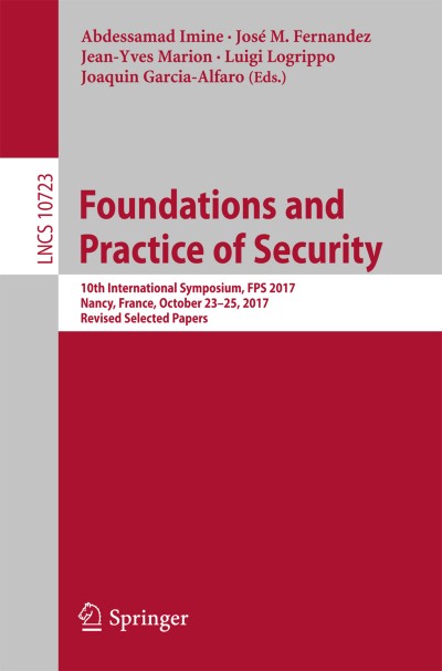 Link zu Buch Foundations and Practice of Security