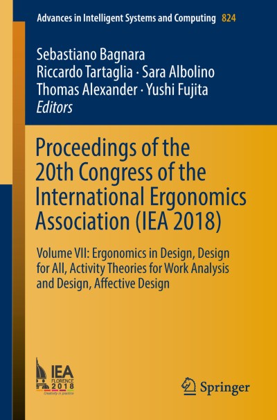 Link zu Buch Proceedings of the 20th Congress of the International Ergonomics Association (IEA 2018)