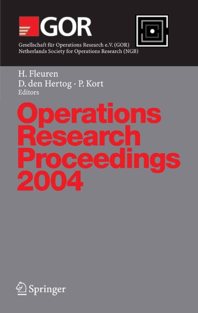 Cover of Book Operations Research Proceedings 2004