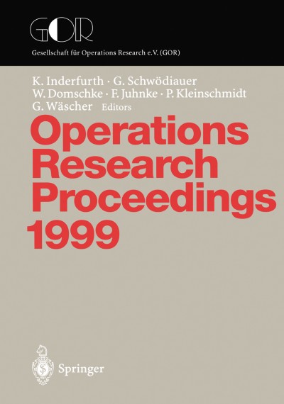 Cover of Book Operations Research Proceedings 1999