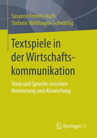 Link zu Buch Textspiele in der Wirtschaftskommunikation