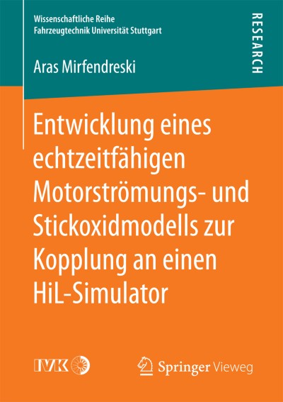 Cover für Buch Entwicklung eines echtzeitfähigen Motorströmungs- und Stickoxidmodells zur Kopplung an einen HiL-Simulator