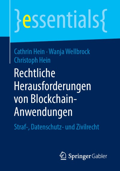 Cover für Buch Rechtliche Herausforderungen von Blockchain-Anwendungen
