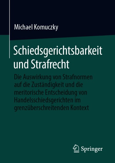 Cover für Buch Schiedsgerichtsbarkeit und Strafrecht