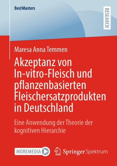 Cover für Buch Akzeptanz von In-vitro-Fleisch und pflanzenbasierten Fleischersatzprodukten in Deutschland