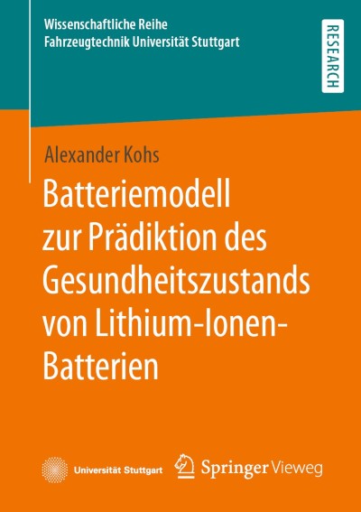 Link zu Buch Batteriemodell zur Prädiktion des Gesundheitszustands von Lithium-Ionen-Batterien