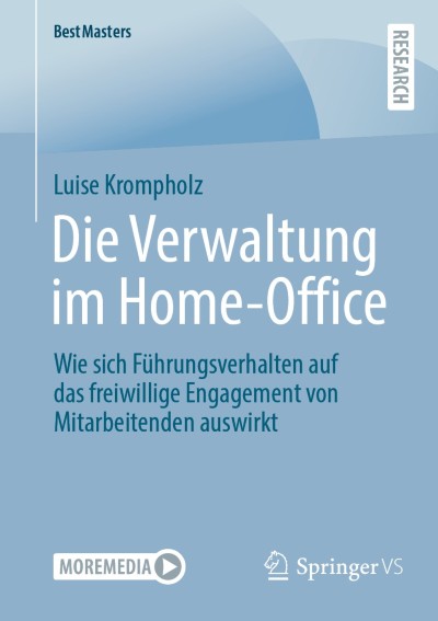 Cover of Book Die Verwaltung im Home-Office
