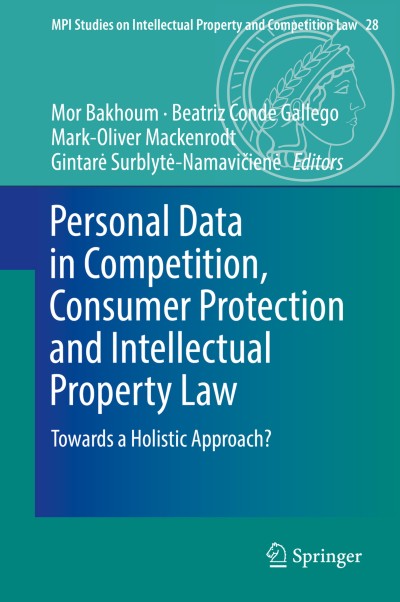 Link to Book Personal Data in Competition, Consumer Protection and Intellectual Property Law