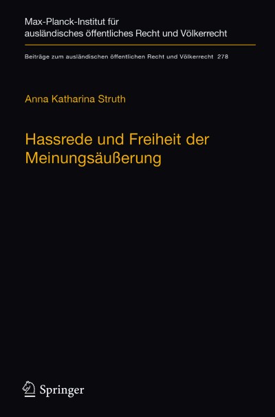 Link to Book Hassrede und Freiheit der Meinungsäußerung