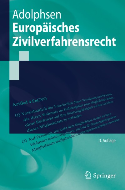 Link to Book Europäisches Zivilverfahrensrecht