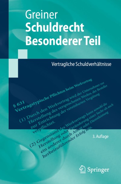 Cover für Buch Schuldrecht Besonderer Teil