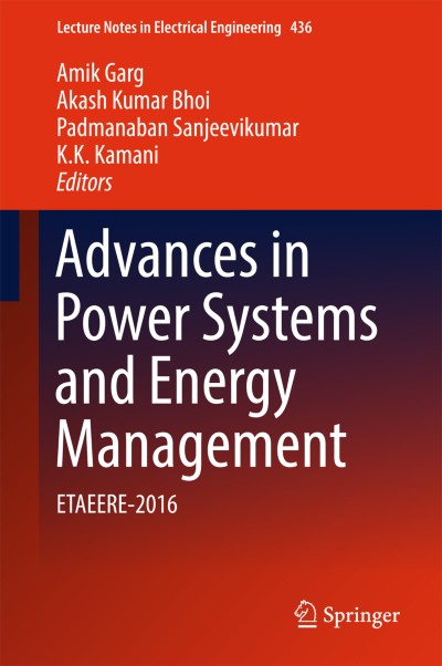 Cover of Book Advances in Power Systems and Energy Management