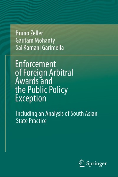 Cover für Buch Enforcement of Foreign Arbitral Awards and the Public Policy Exception